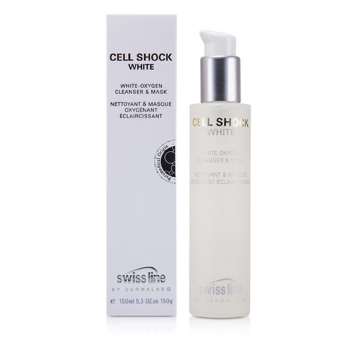 Swissline Cell Shock White Oxygen Cleanser & Mask - Sữa rửa mặt kiêm mặt nạ trắng da