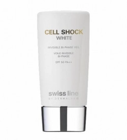 Nhũ tương chống nắng Swissline Cell Shock White Invisible Bi Phase Veil SPF 50 PA